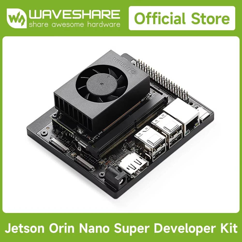 Jetson Orin Nano Super Developer Kit Waveshare N-VIDIA for Embedded and Edge Systems with 8GB Memory Jetson Orin Nano Module