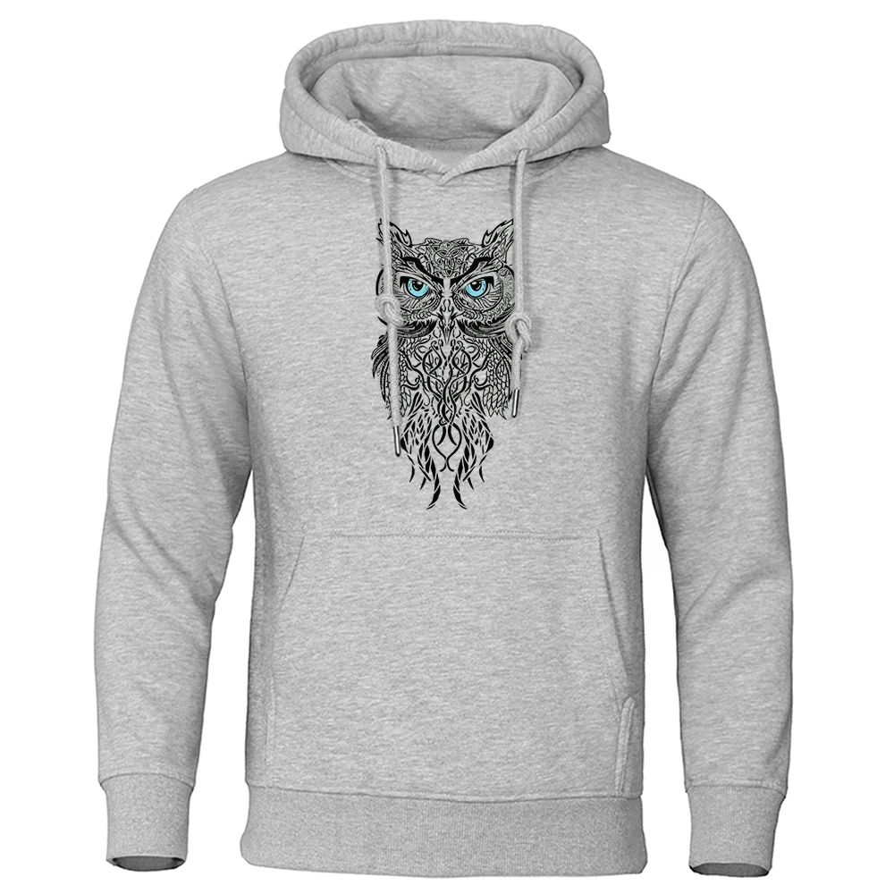 

Autumn Winter Brand mens Pullover Hip Hop Male Hoodies Stylish Owl Printed Men Hooded Sweatshirts Casual Animal Print Streetwear