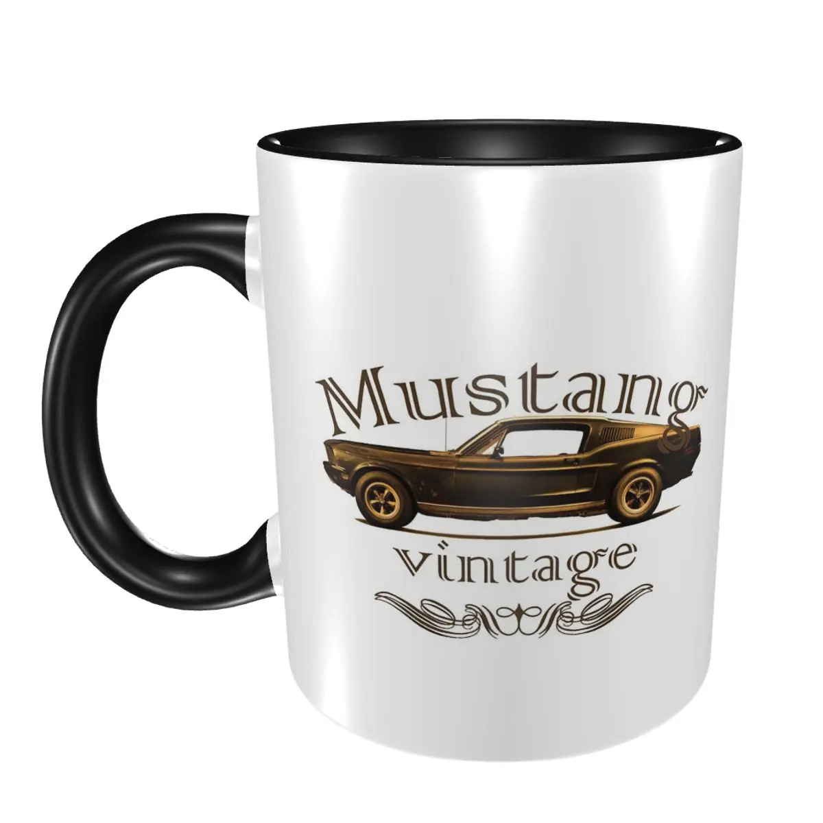 

Mustang Vintage Classic Logo GT Mug Funny Ceramic Coffee Cups Tea Mugs Milk Cup Drinkware Gifts for Friends