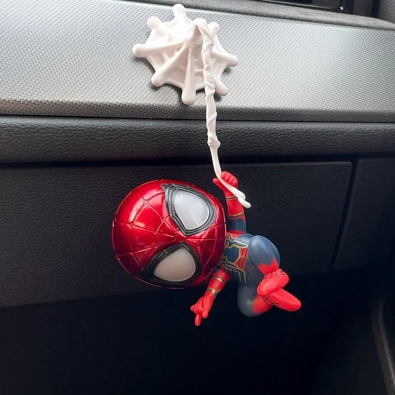 Spider Version Car Decor Hanging Ornament Dashboard Doll Cute Superhero Auto Accessories For Men Gift Idea