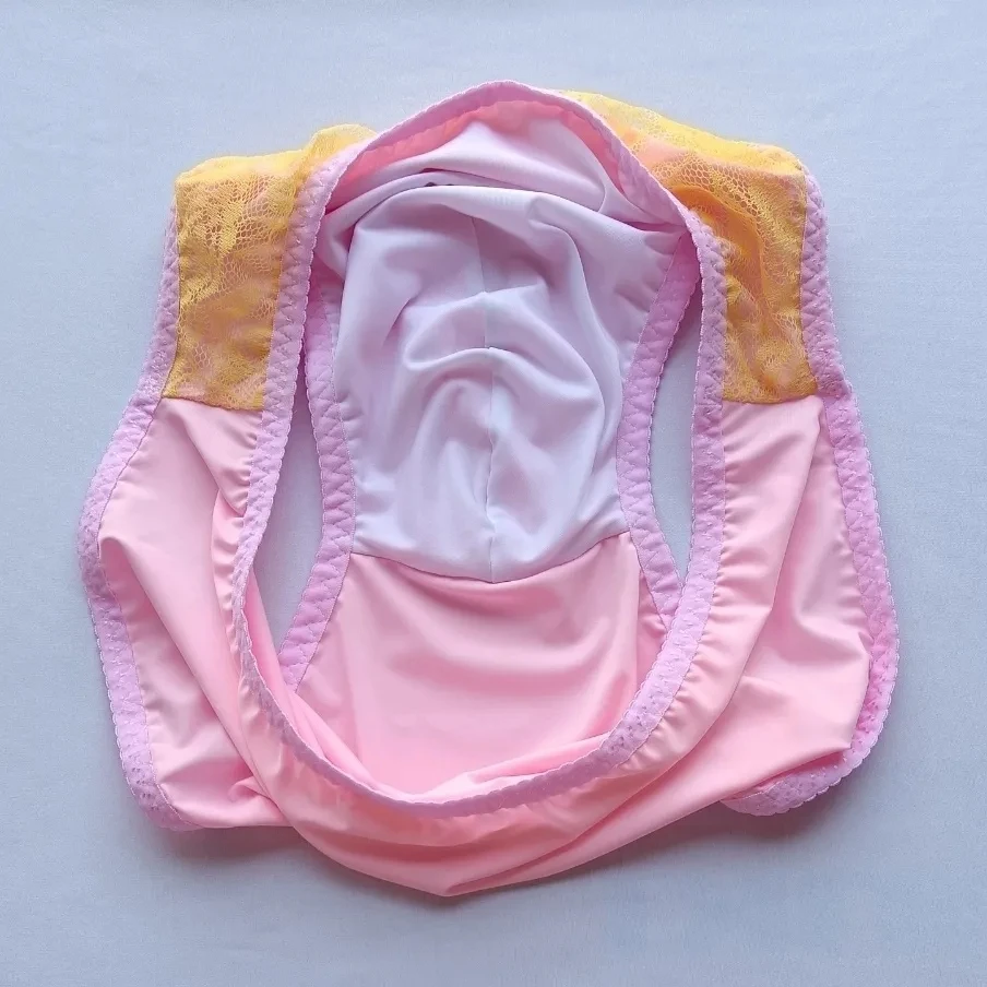 Man's Birefs Roze Geel Kant Zoom Prive Partij BF Geschenken Harajuku Live Show Slips Run Tours