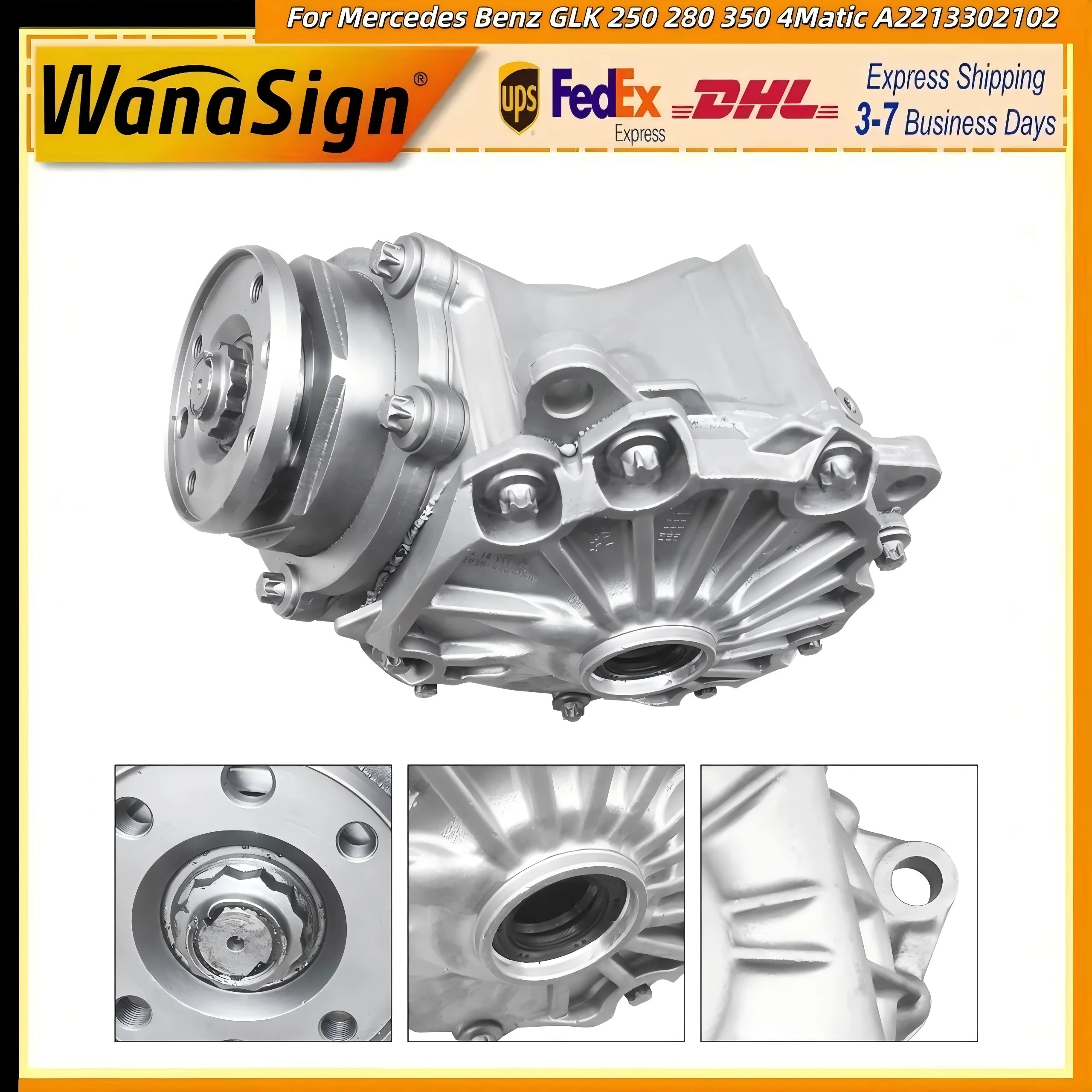 

Front Differential Assembly For Mercedes Benz GLK 250 280 350 4Matic A2213301902 A2213307000 2213302102