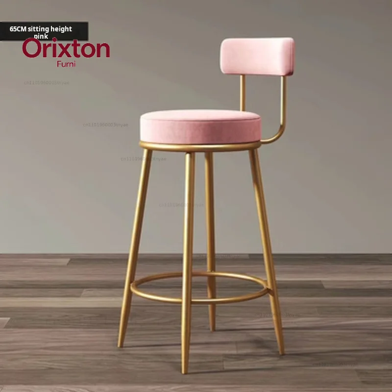 nordic-bar-chairs-modern-iron-art-high-stools-kitchen-backrest-bar-stools-cafe-velvet-chair-counter-work-stools
