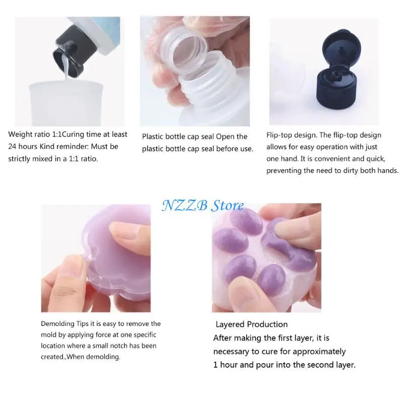 T21F 50 مللي/120 مللي/250 مللي كريستال لينة الراتنج AB للصب-1:1 نسبة طلاء الراتنج واضحة لصنع المجوهرات الحرفية الديكور #2