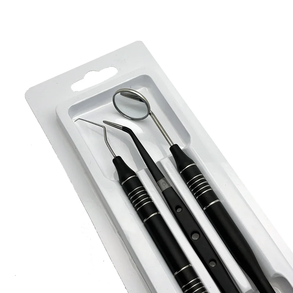 Kit Dental Mouth Mirror Tweezers Curve Probe Dentist Instrument Teeth Care Cleaning Dental Tools