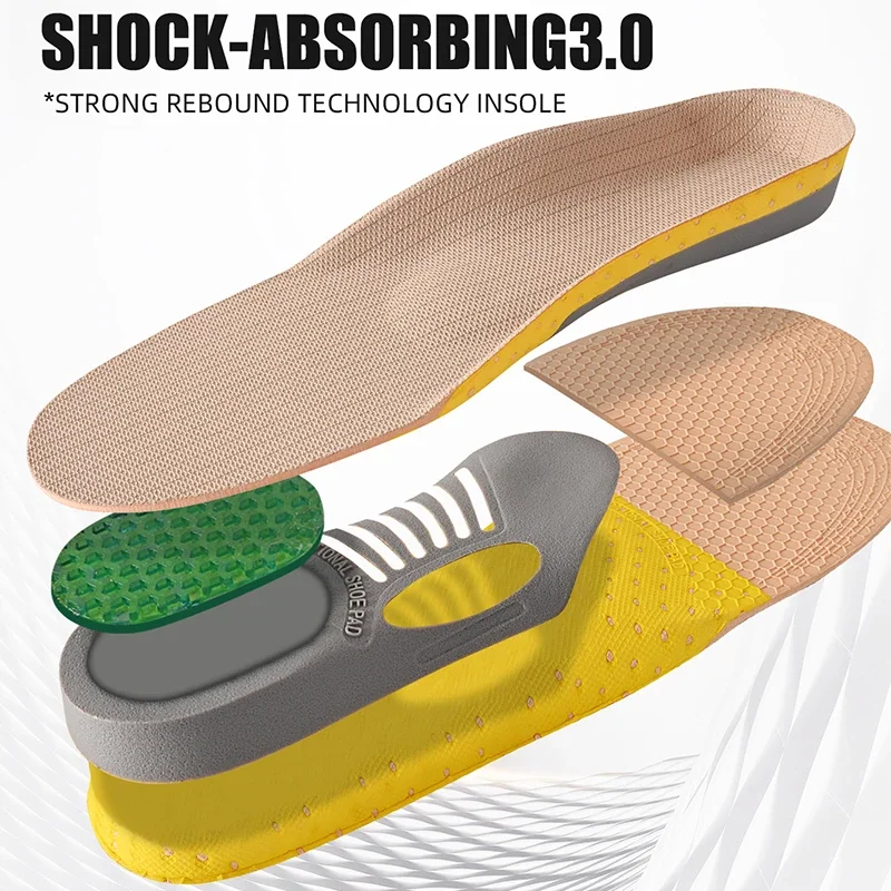 Orthotic Insole Arch Support PVC Flat Foot Health Shoe Sole Pad Insoles for Shoes Insert Padded Orthopedic Insoles for Feet