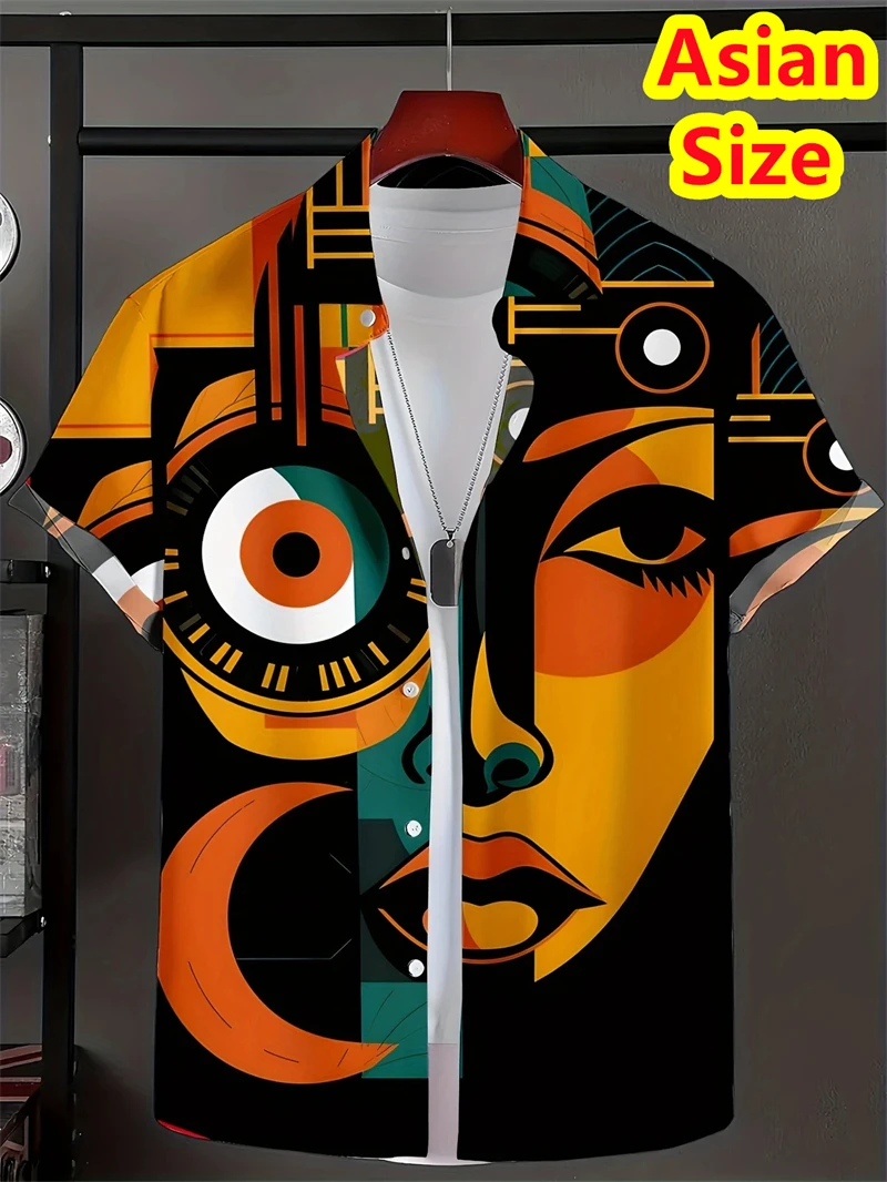 Attractive Parrot Guitar Hip-hop Hawaiian Shirt 3D Print Mens Shirts Summer Loose Beach Oversize Short-sleeved Top Men's Shirts