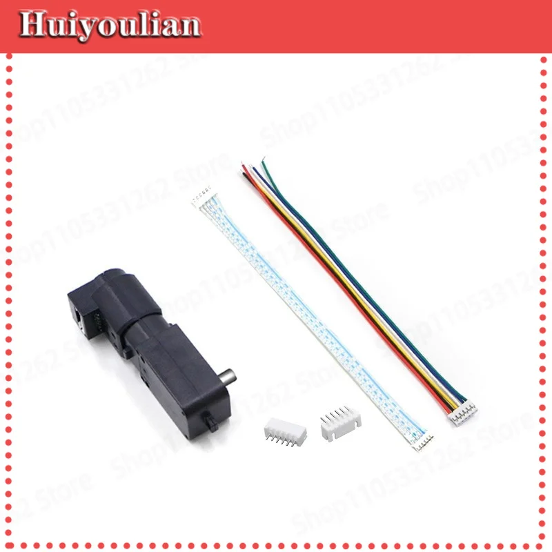 Industrial High Precision TT Motor DC Geared Motor with Encoder Metal Output Shaft Protective Housing for Robot Smart Car