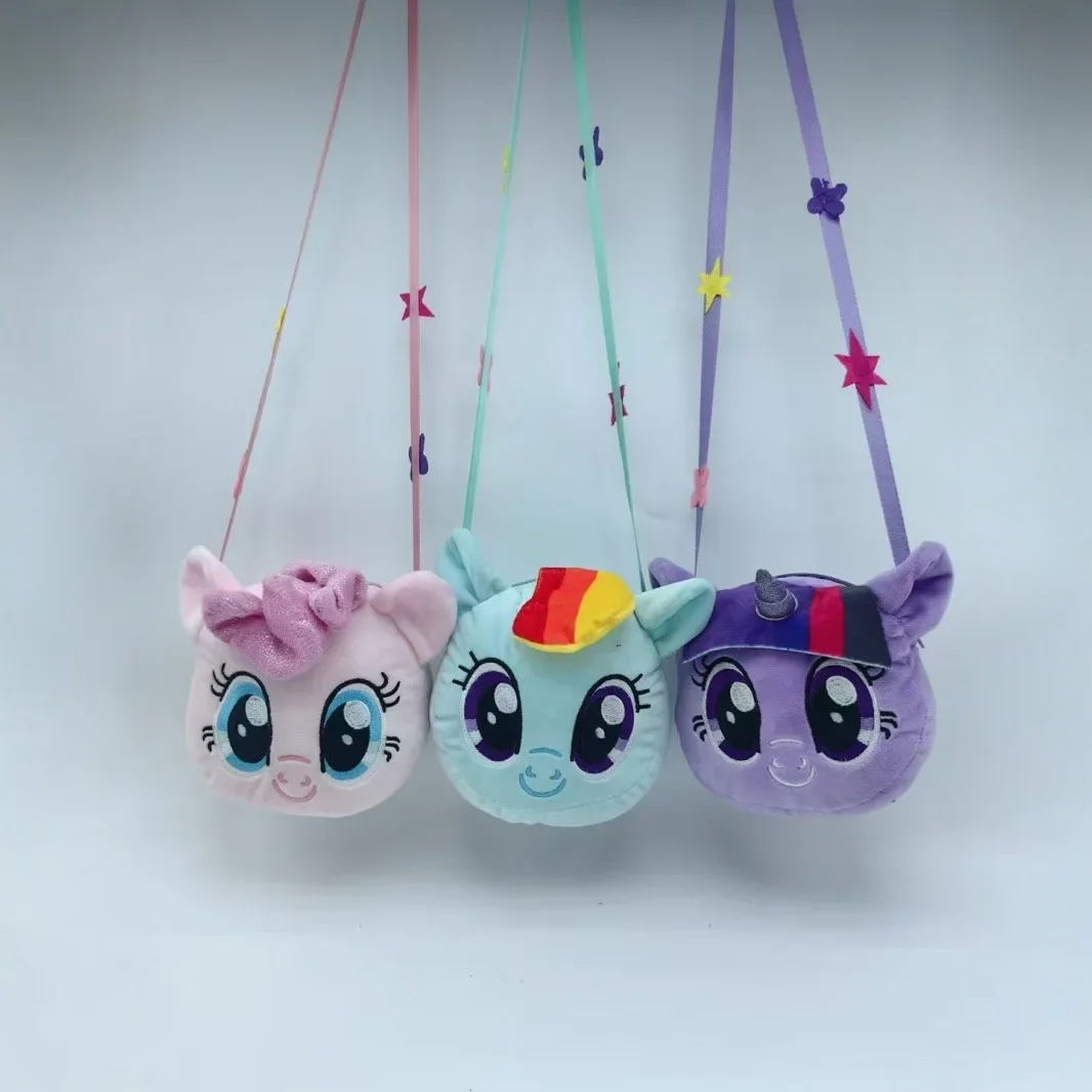 Petit poney arc-en-ciel Dash sac à bandoulière mignon en peluche licorne sac à main pour filles enfants cadeau anniversaire fête de noël accessoire
