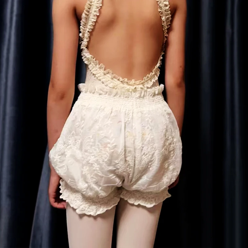 Abito da balletto Pantaloncini ricamati Pantaloni da yoga collant pantaloncini a vita alta Pantaloni ricamati Abito da ginnastica per balletto