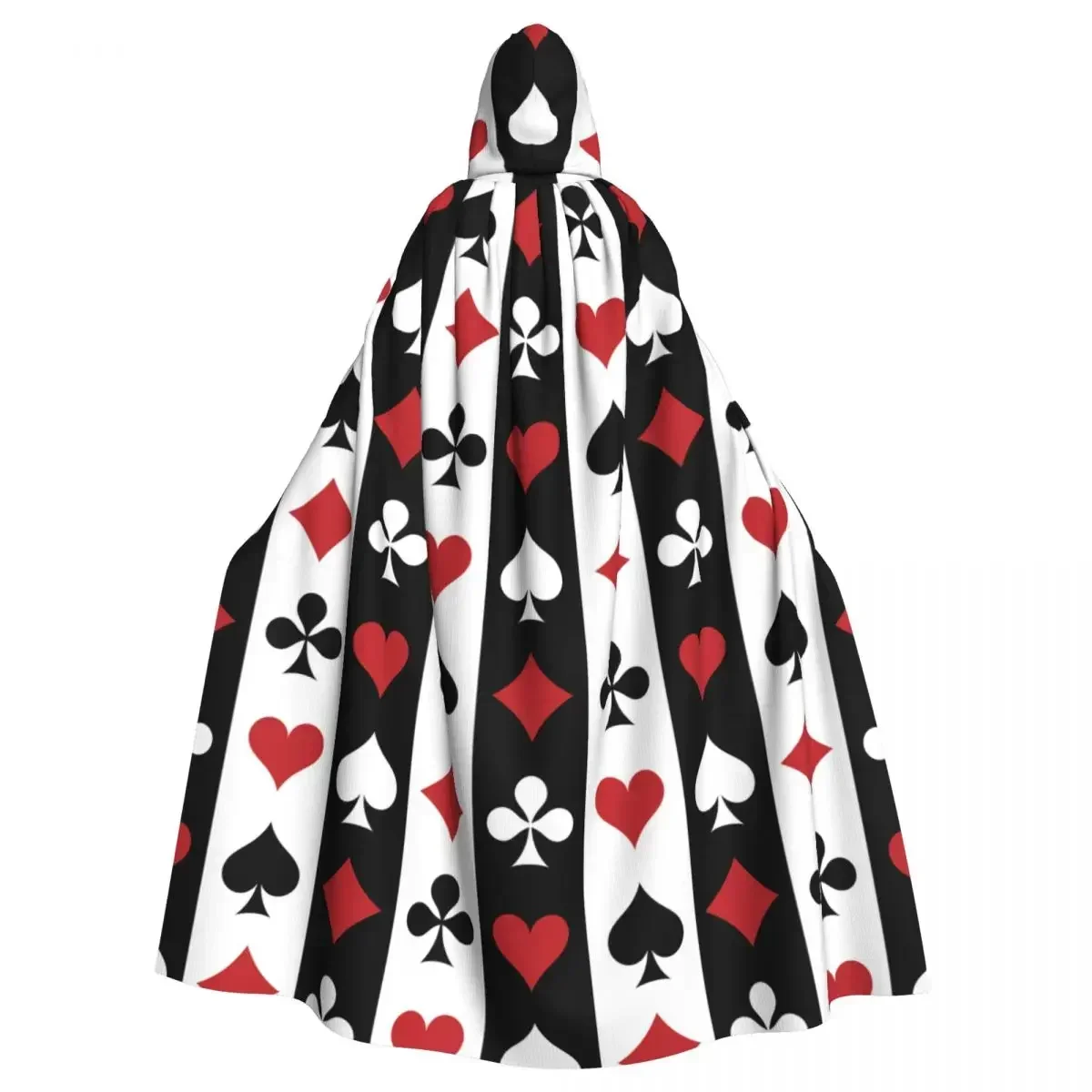 

Poker Red Black Alice in Wonderland Hooded Cloak Unisex Cloak with Hood Cloak Fashion Halloween Cosplay Cape