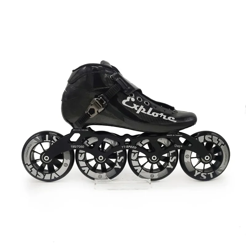 

Inline Skate Shoes,carbon Fiber Speed Skates Shoes Adults Man Woman Inline Speed Skating Patines 4 Wheels Fibre Sports Sneakers