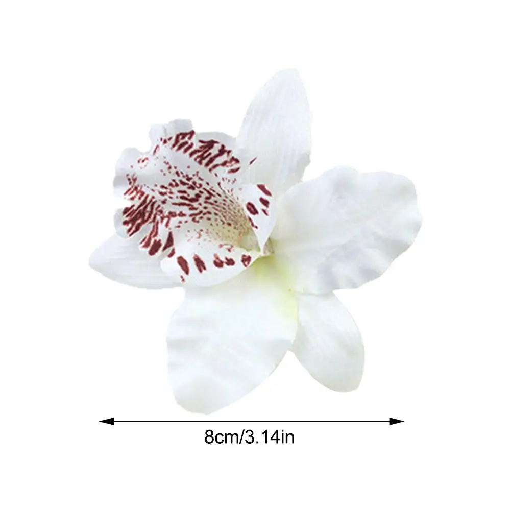 Hawaiian Thai Orchid Hair Clip Bride Bridesmaid Pan Hair Head Flower Beach Vacation Photo Prop Simulation Flower Hair Accessorie