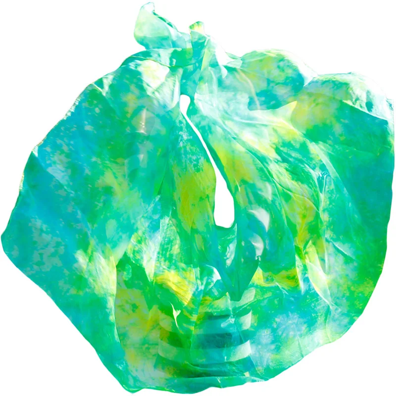 여성용 맞춤형 밸리 댄스 실크 베일, 손으로 던지는 스카프 숄, 옐로우 오렌지 핑크 퍼플 그라데이션 액세서리, 200cm, 250cm, 270cm