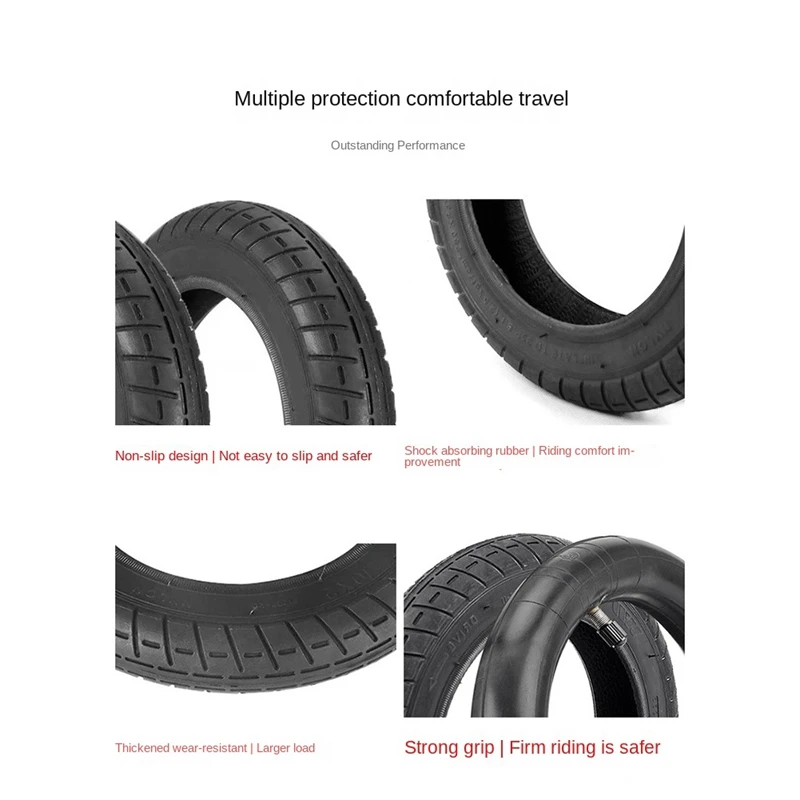 Pneu Exterior Reforçado para Scooter Elétrico, Roda Modificada, Estável-Prova, M365 PRO, 10 em