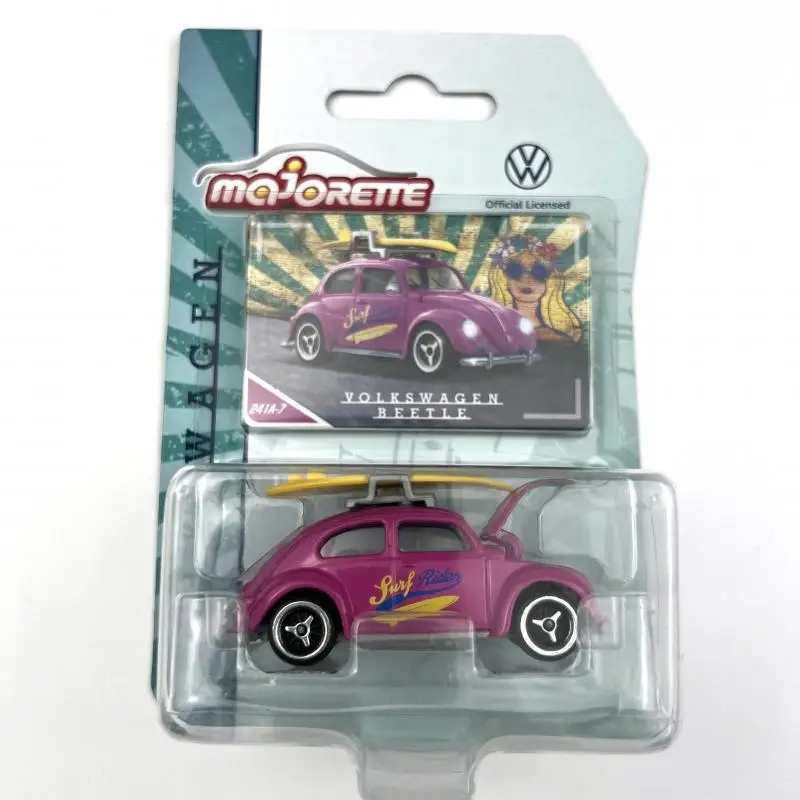 Majorette 1/64 Volkswagen Beetle Golf mk1 T3 T1 VAN PICKUP surfboard Alloy car model Furnishing articles collection