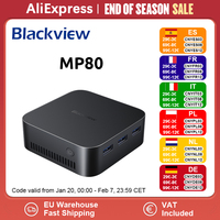 Blackview MP80 Mini PC Intel 12th N95 16GB+512GB Mini Desktop Computer Support Dual LAN 3*HDMI USB 3.0 WiFi 2.4/5G 4K UHD NEW