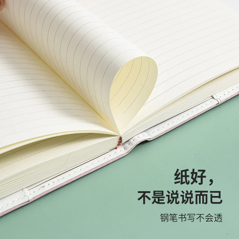 A5 Pink Password Book with Lock Notebook Thickened Notepad Creative Heart-shaped Latch Cute Girls Love Lock Diary
