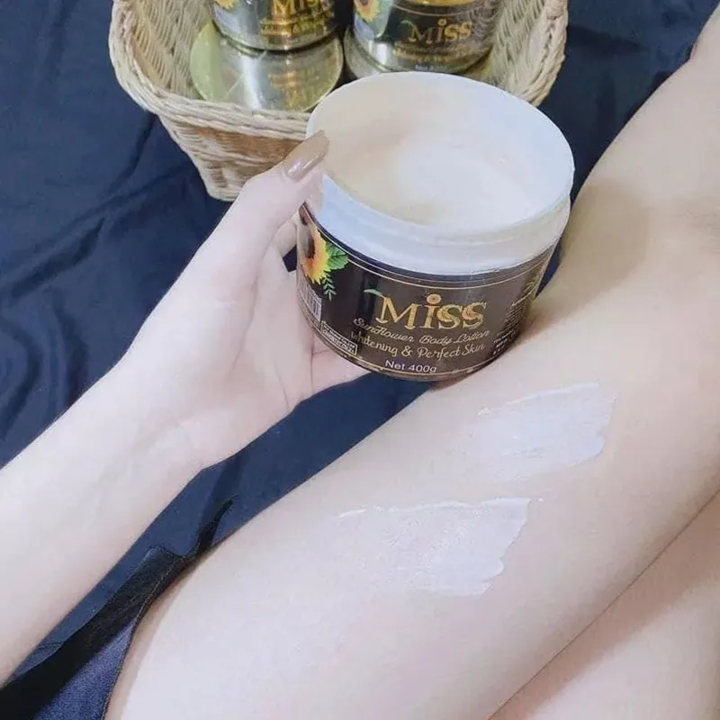 Thailandia Miss lozione sbiancante per il corpo protezione solare prevenire la pigmentazione della melanina bianco brillante idrata la pelle morbida e liscia 400g