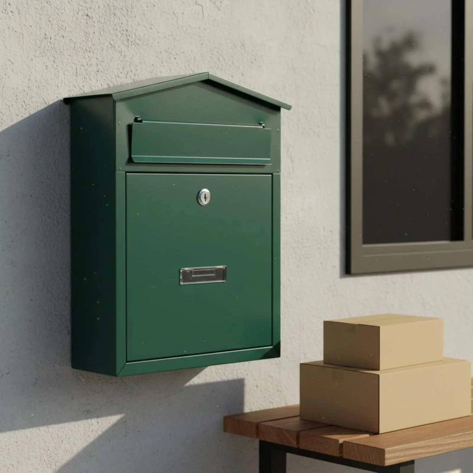 Wall Mounted Mailbox Secure Key-Operated Lock Mailbox Easy to Accessible