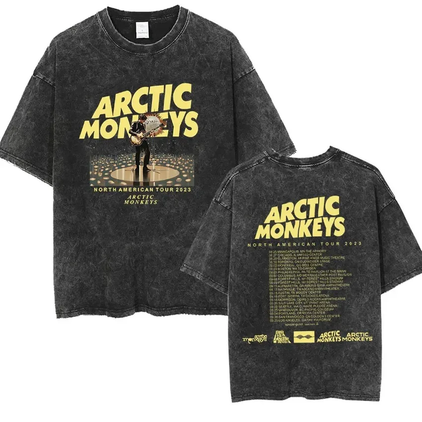 Retro Rock Arctic Monkeys Music Album Graphic T-Shrit Men's