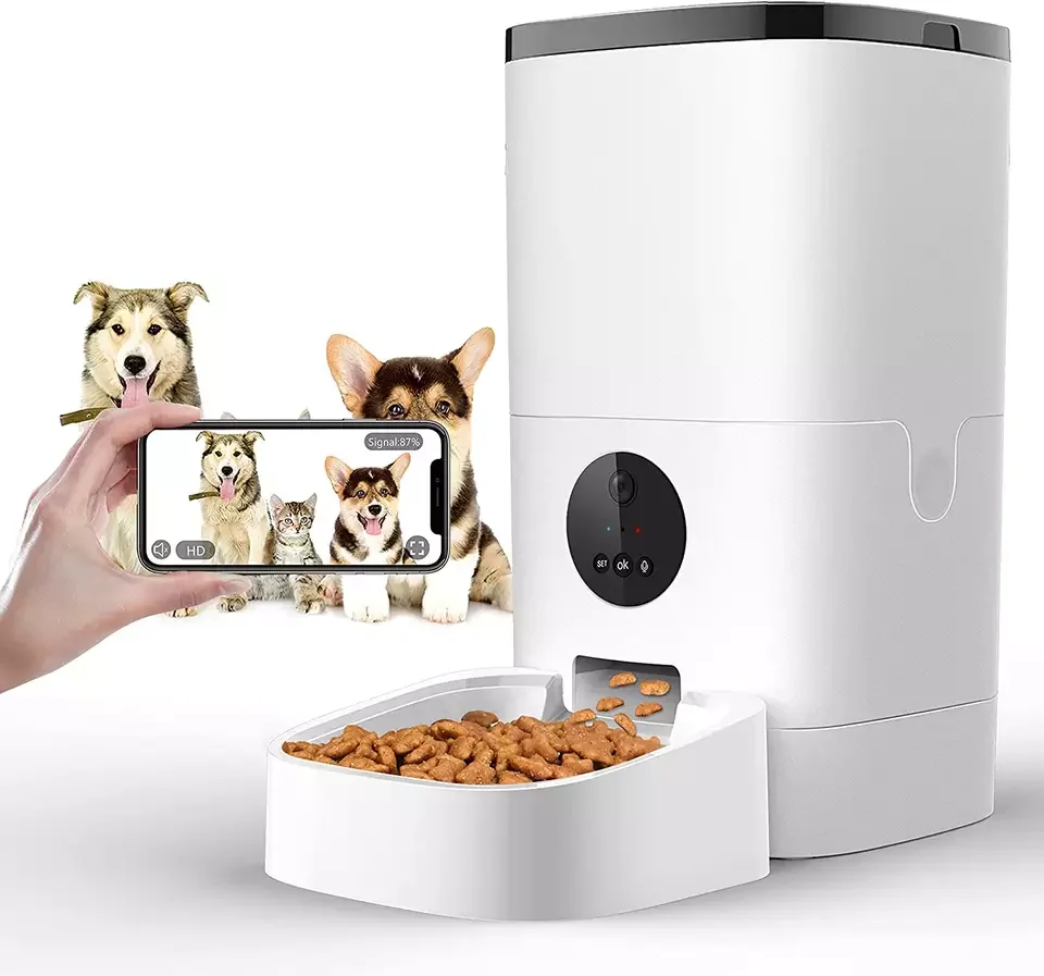 

Factory Supplier 4L Pet Bowls Voice Interaction Mobile APP Connect Automatic Pet Feeder