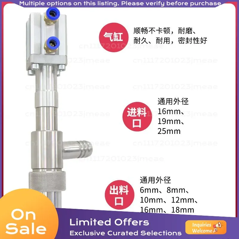 Drip-Free Pneumatic Filling Head 304 Stainless Steel Filling Nozzle for Paste Liquid Filling Machine