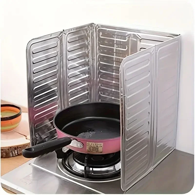 Foldable Kitchen Gas Stove Baffle Plate Board Aluminum Oil Splash-proof Protection Screen Heat-resistant Kichen Accessories