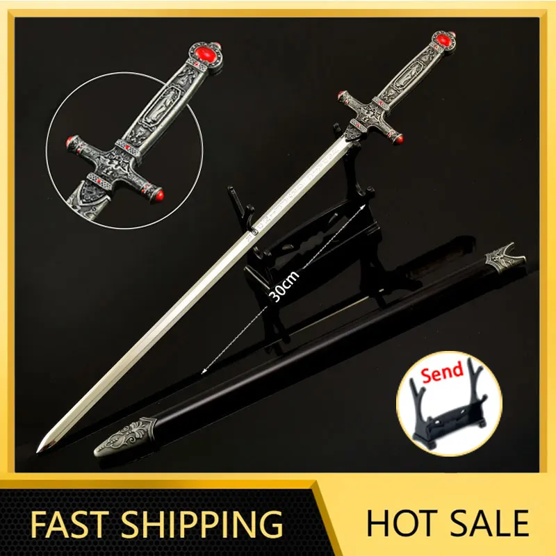 30 センチメートルグリフィンドール武器剣 HP ポッター周辺西洋剣シース付きオールメタルモデルグッズデスクトップ装飾品ギフト
