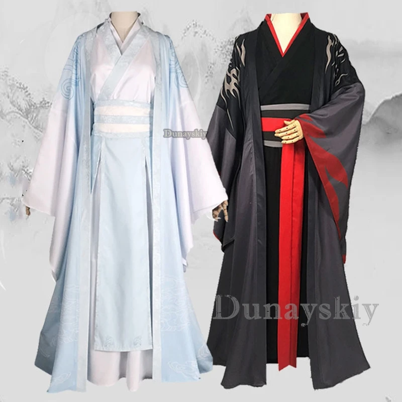 

Wei Wuxian/Lan Wangji Cosplay Costumes Ancient Mo Dao Zu Shi Grandmaster of Demonic Cultivation Halloween Costume Wigs