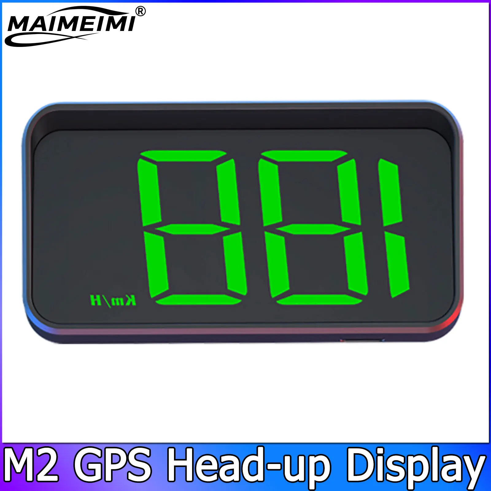 M2 Head-Up-Display Auto-GPS-Tachometer KMH HUD Universelles USB-Kabel Plug & Play GPS & Beidou Dual-Satellitensystem – Detail 2