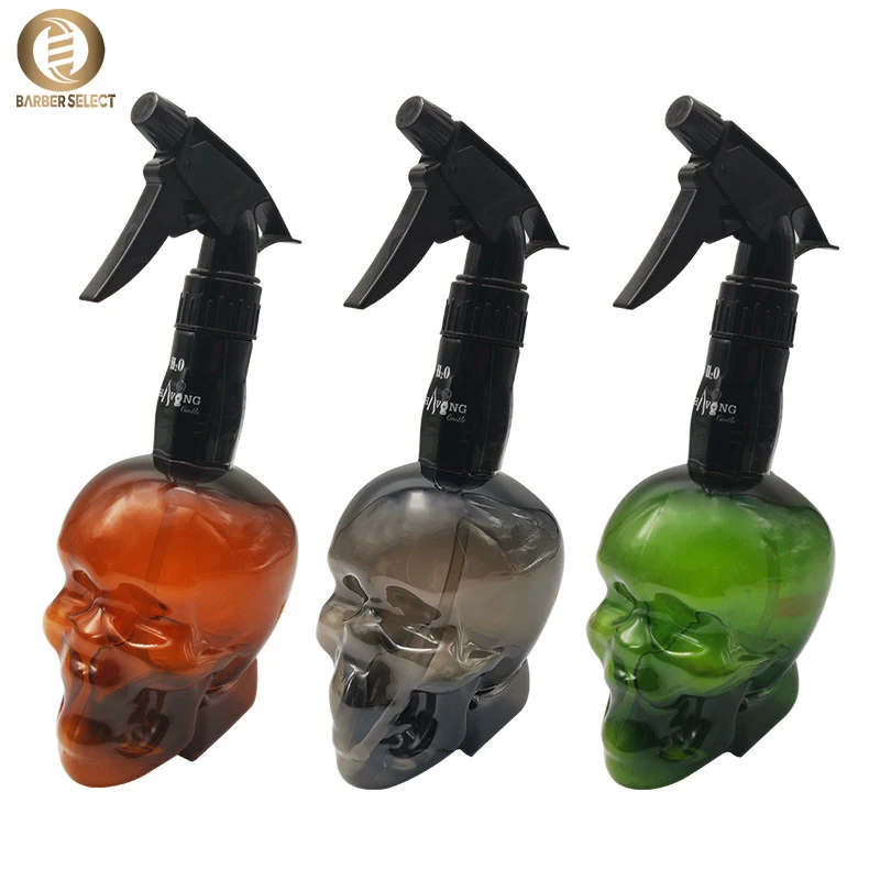 

Professional 500ML Hairdressing Spray Bottle Skull Head Design Barber Watering Can Haircut Tools Accessories For Hairdresser