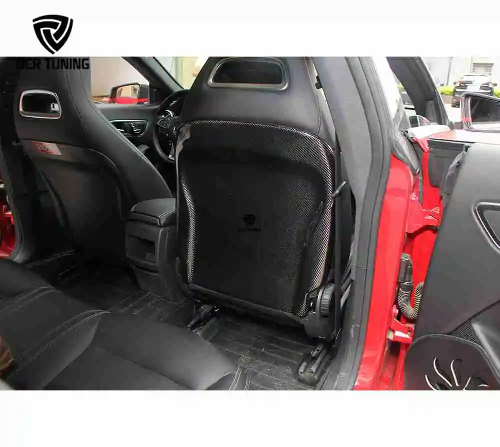 

Задняя крышка сиденья из сухого углеродного волокна для Mercedes-Benz a CLASS W176 CLA W117 X205 2013-2018, комплект из 2 предметов