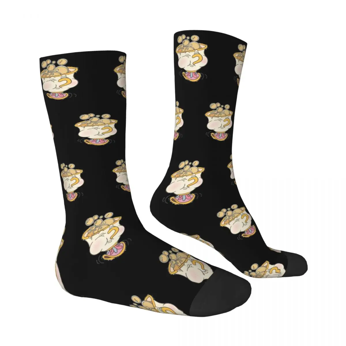 Beauty And The Beast Stockings Couple Chip Blowing Bubbles Socks Breathable Fashion Socks Autumn Outdoor Anti-Slip Custom Socks