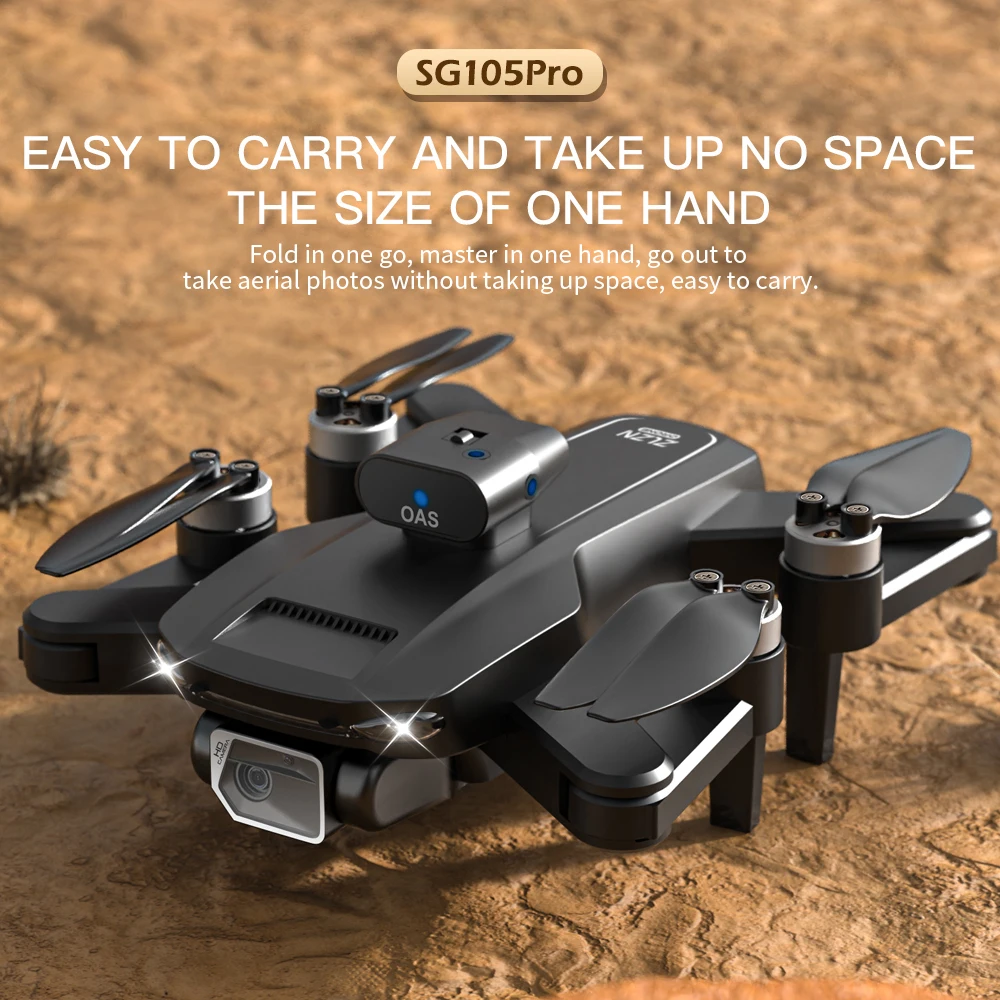 SG105Pro6KHD dual camera drone 360 ° infrared obstacle avoidance 5G brushless power supply WiFi foldable children's toy aircraft