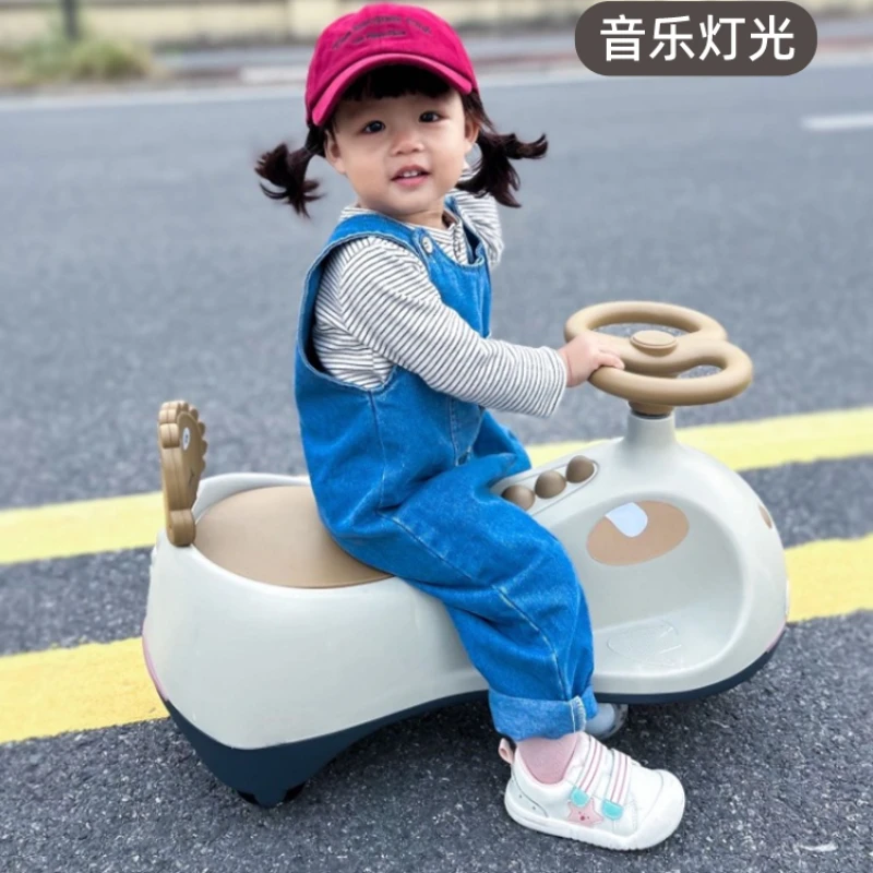 New children's twist car adults can take a 13-year-old boy and girl baby roll-over rocking car.