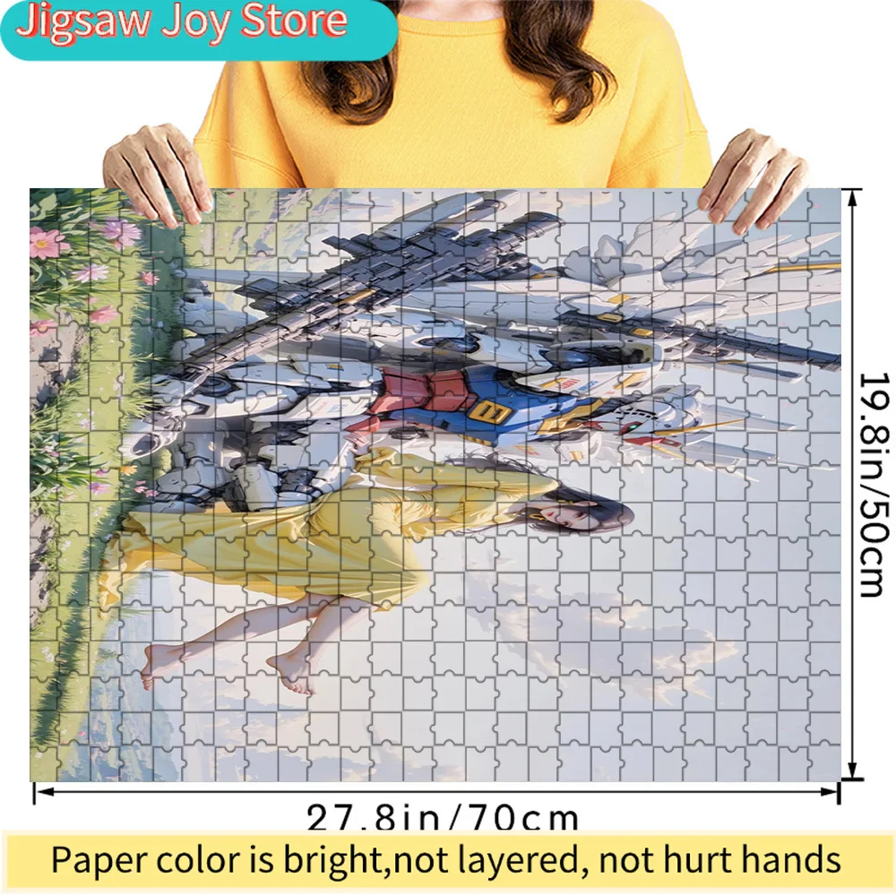 

Аниме-пазл «Меха и девушка» из премиальной бумаги, 70x50 см, большой размер, идеальная игрушка для самостоятельной сборки и декоративный подарок для любителей аниме