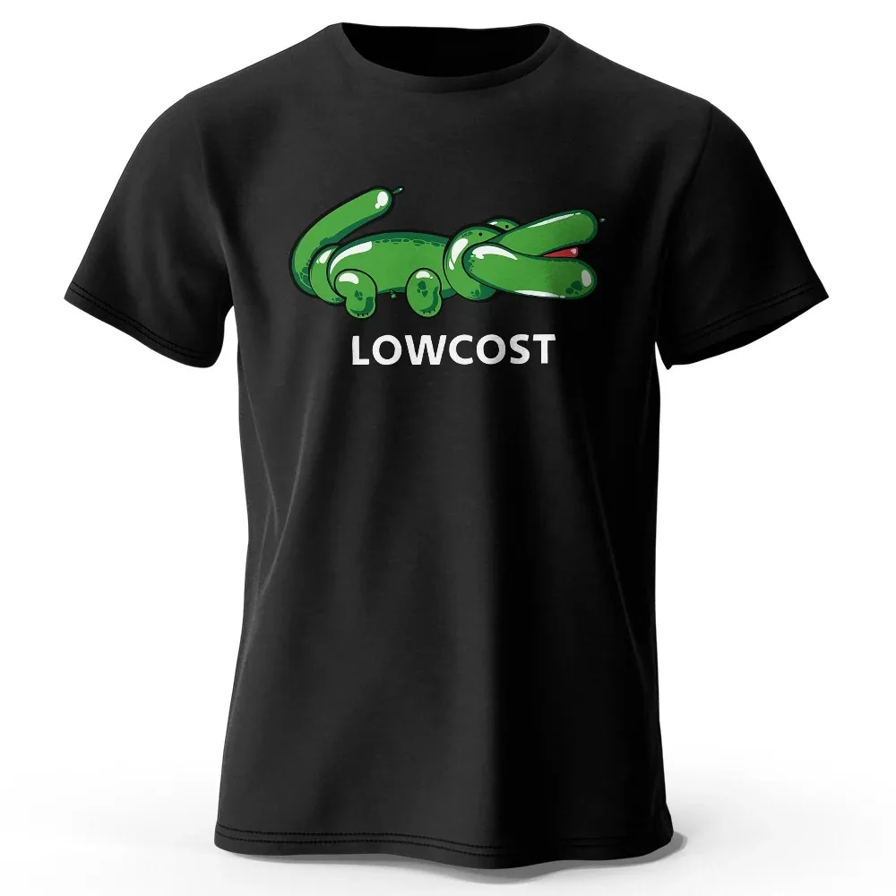 Green Crocodile Print T-shirt Lowcost Crocodile Funny Graphic Men\'s Short Sleeve Oversized Tee Shirt Men Woman Clothing Summer