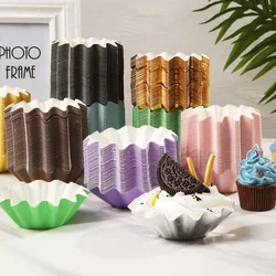 50/200pcs Dessert Paper Cups Anti Oil Coating Paper Dessert Table Decoration Cake Mold Baking Cup Party Decoration Cupcake Cases