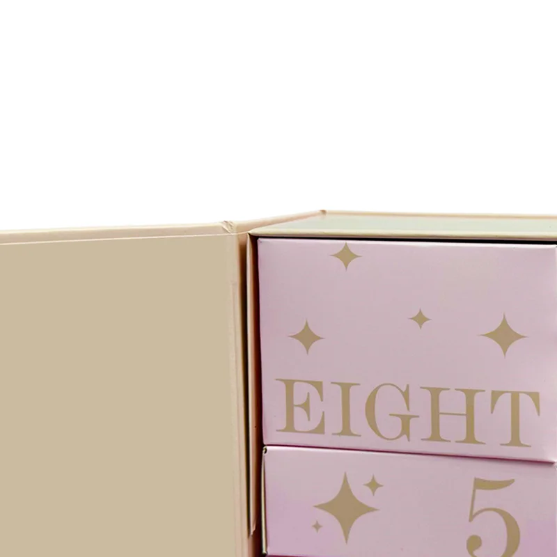 Customization.Custom logo Printing 12 Day Cosmetic Gift Paper Box Luxury Empty Beauty Makeup Advent Calendar Box