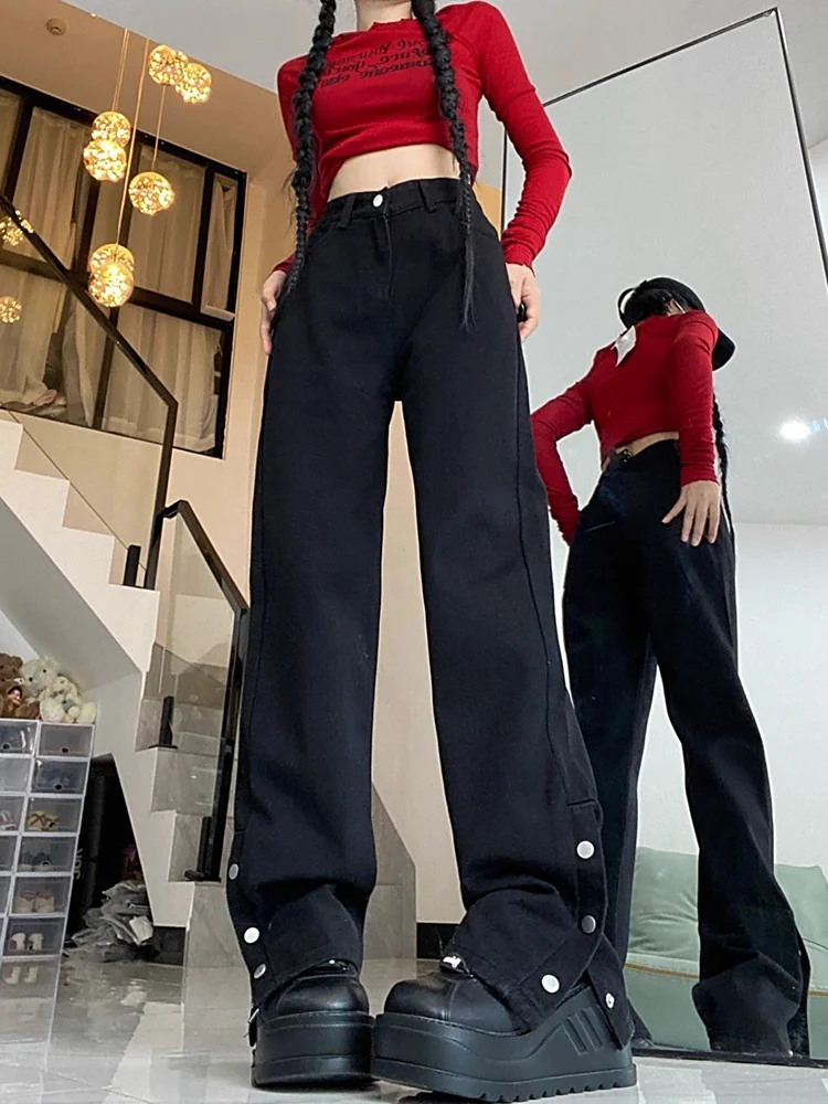 

Джинсы женские джинсовые Y2K зима в западном стиле пастушка американский стиль ретро винтажные женские модные удобные кисточки с бахромой унисекс