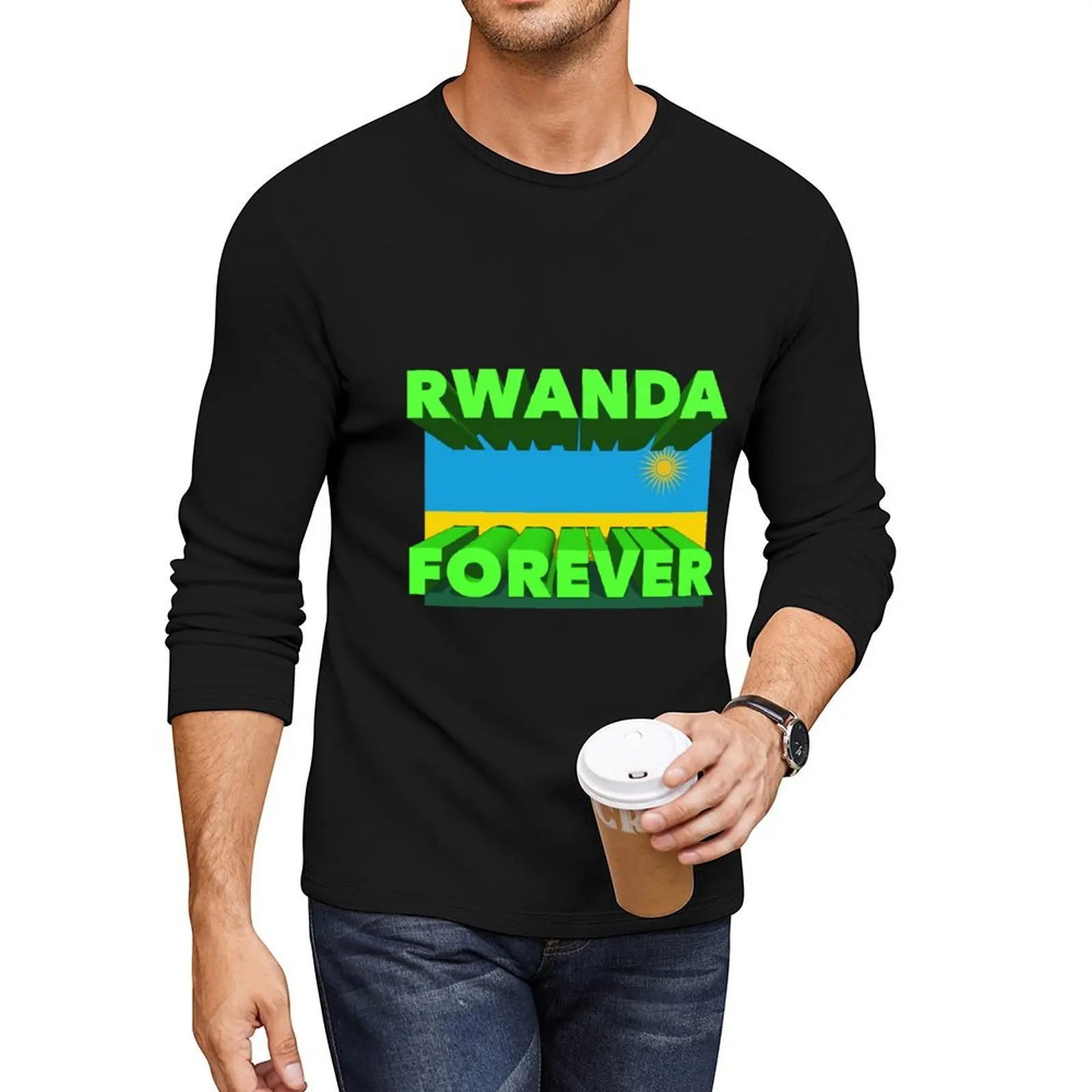 

Rwanda Forever Long T-Shirt quick-drying t-shirt cute clothes anime clothes custom t shirt t shirts for men graphic