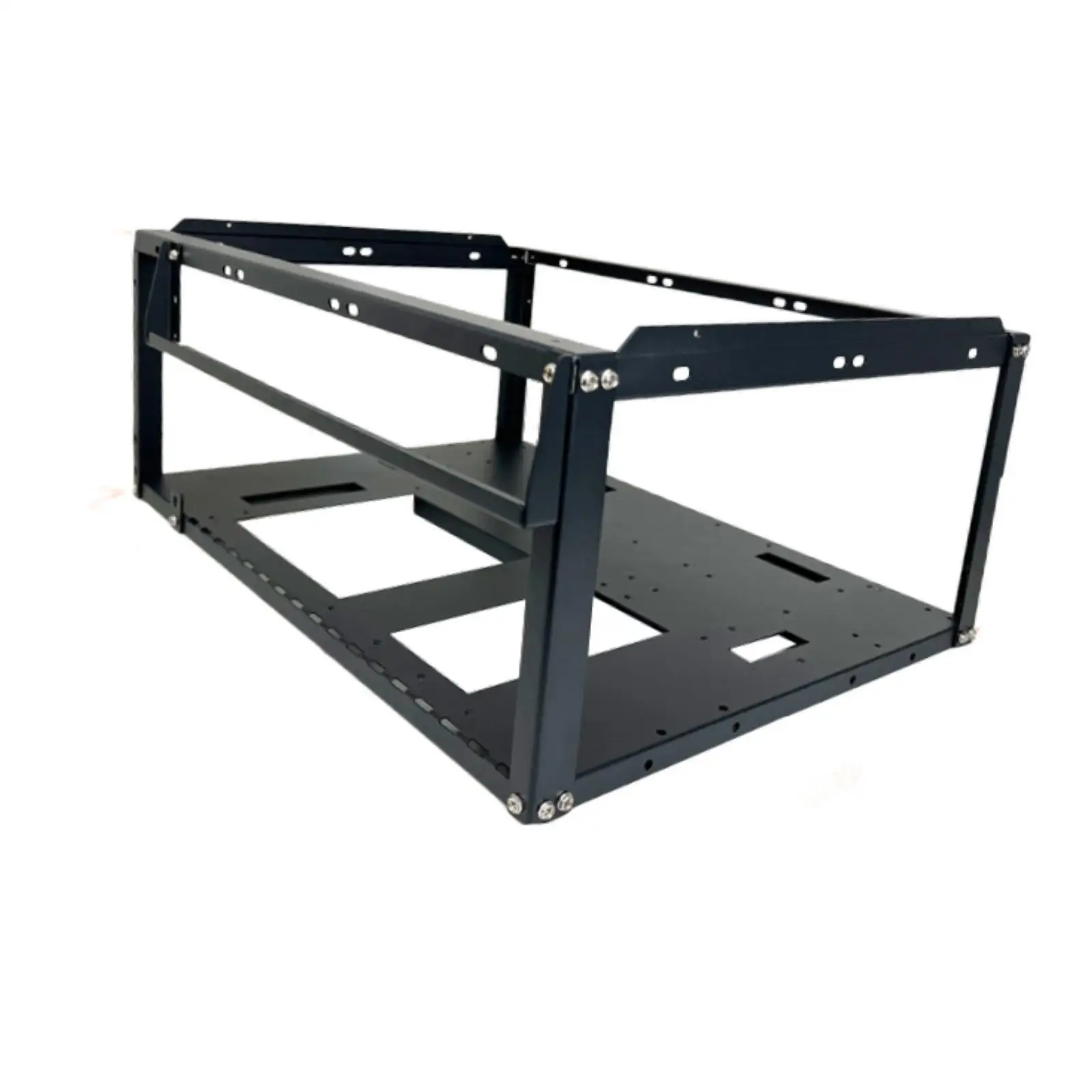 Caja de computadora abierta, caja de PC, banco de prueba fácil de montar, soporte apilable, accesorios de estante de chasis abierto, práctica resistente al desgaste