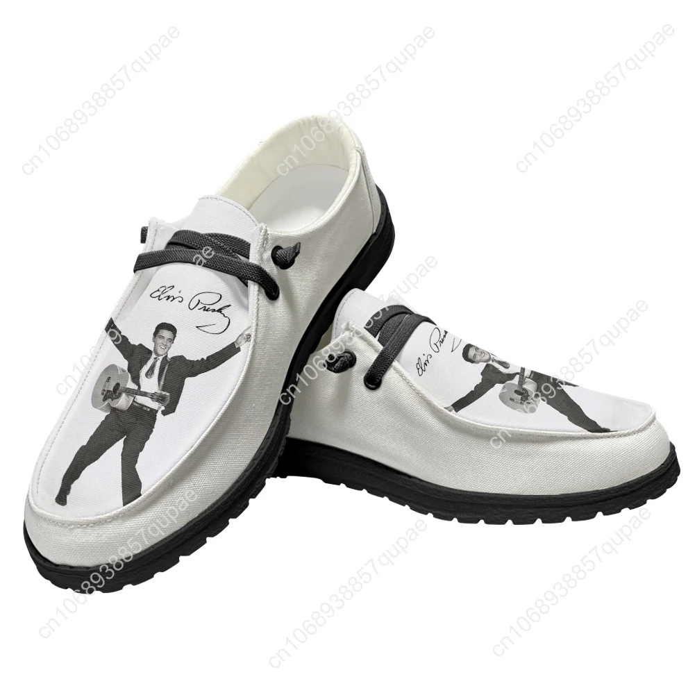 Elvis aaron presley sapatos casuais o rei hillbilly gato masculino mulher sapato plano respirável calçado leve feito sob encomenda