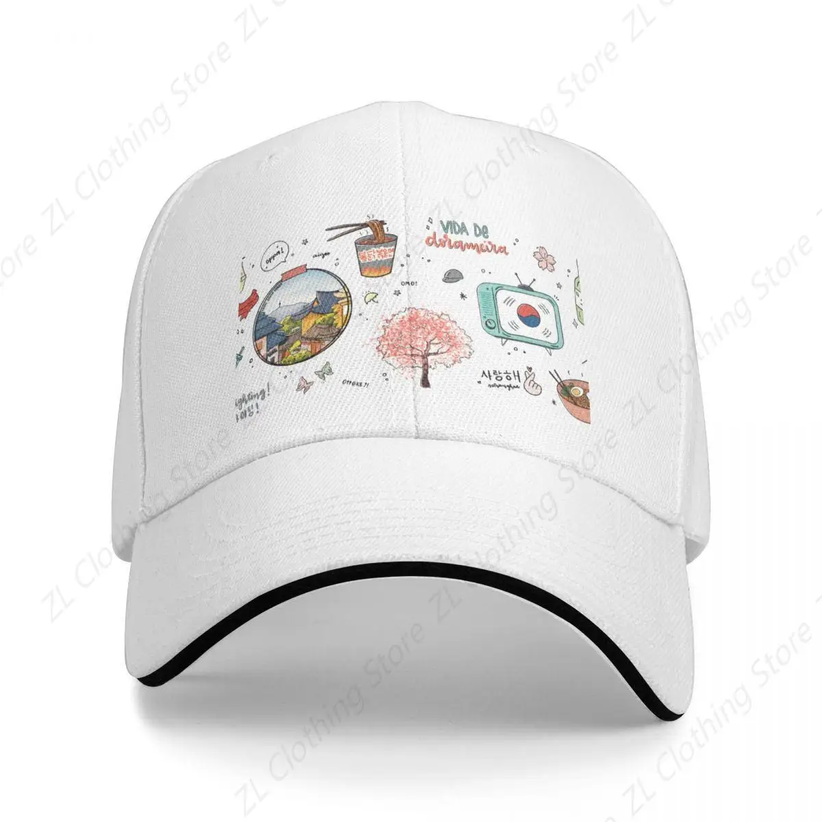 Kdrama dorama Korean drama k-drama soju Korea cherry blossom Baseball Cap cute Designer Hat beach hat Horse Hat Women Men's