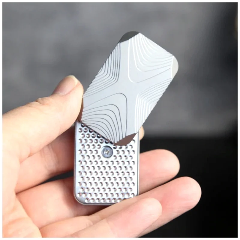 EDC Stainless Steel Metal Slider Magnetic Push Card Push Plate Unlimited Positions Fidget Spinner Antistresse Stress Relief Toy