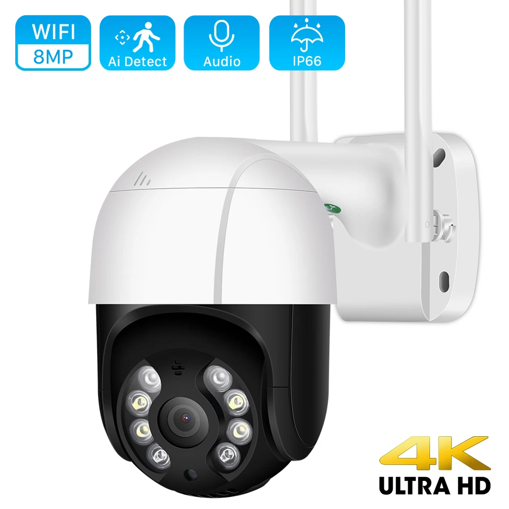 4K 8MP 5X Zoom PTZ Camera IP Outdoor WiFi Camera HD 5MP 3MP Auto Tracking Video Surveillance CCTV Security Camera P2P ICSEE App