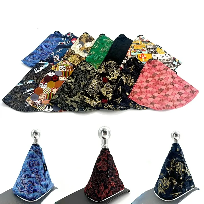Kimono-Stil Schalthebelmanschette Stoff Auto-Schalthebelabdeckung Innendekor-Accessoire Geschenk – Detail 1