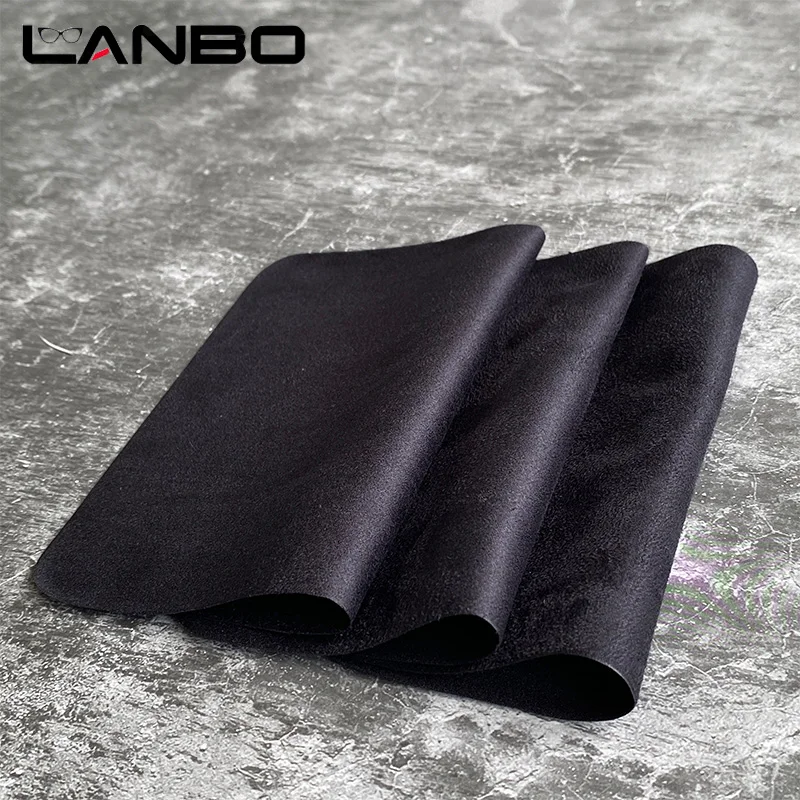 LANBO 100pcs 145*175mm Chamois Glasses Cleaner  Microfiber Glasses Cleaning Cloth For Lens Phone Screen Suede Cleaning Wipes