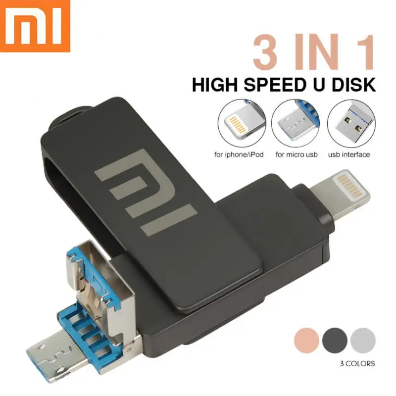 Xiaomi-Disque U portable, 2 To, 1 To, 512 Go, 256 Go, 128 Go, USB 3.1, interface de type C, téléphone portable, ordinateur, transmission mutuelle, mémoire USB